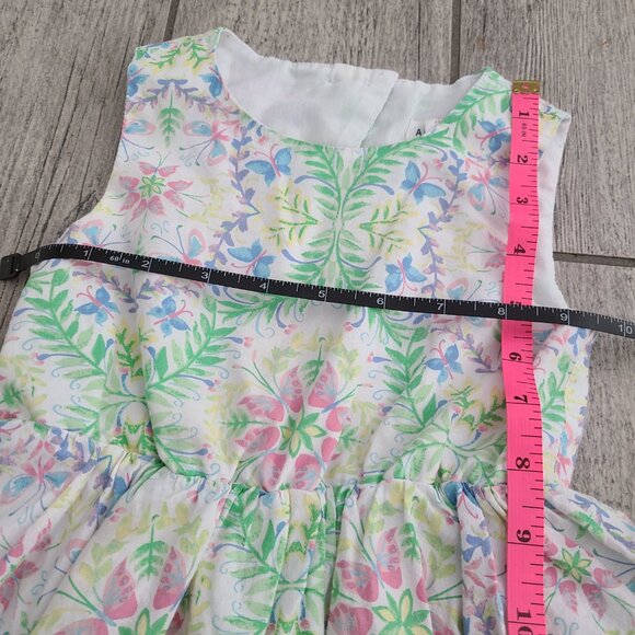 Artisan NY Handkerchief Hem Dress Multicolor Pastel Floral print Size girls 3T - Picture 9 of 13